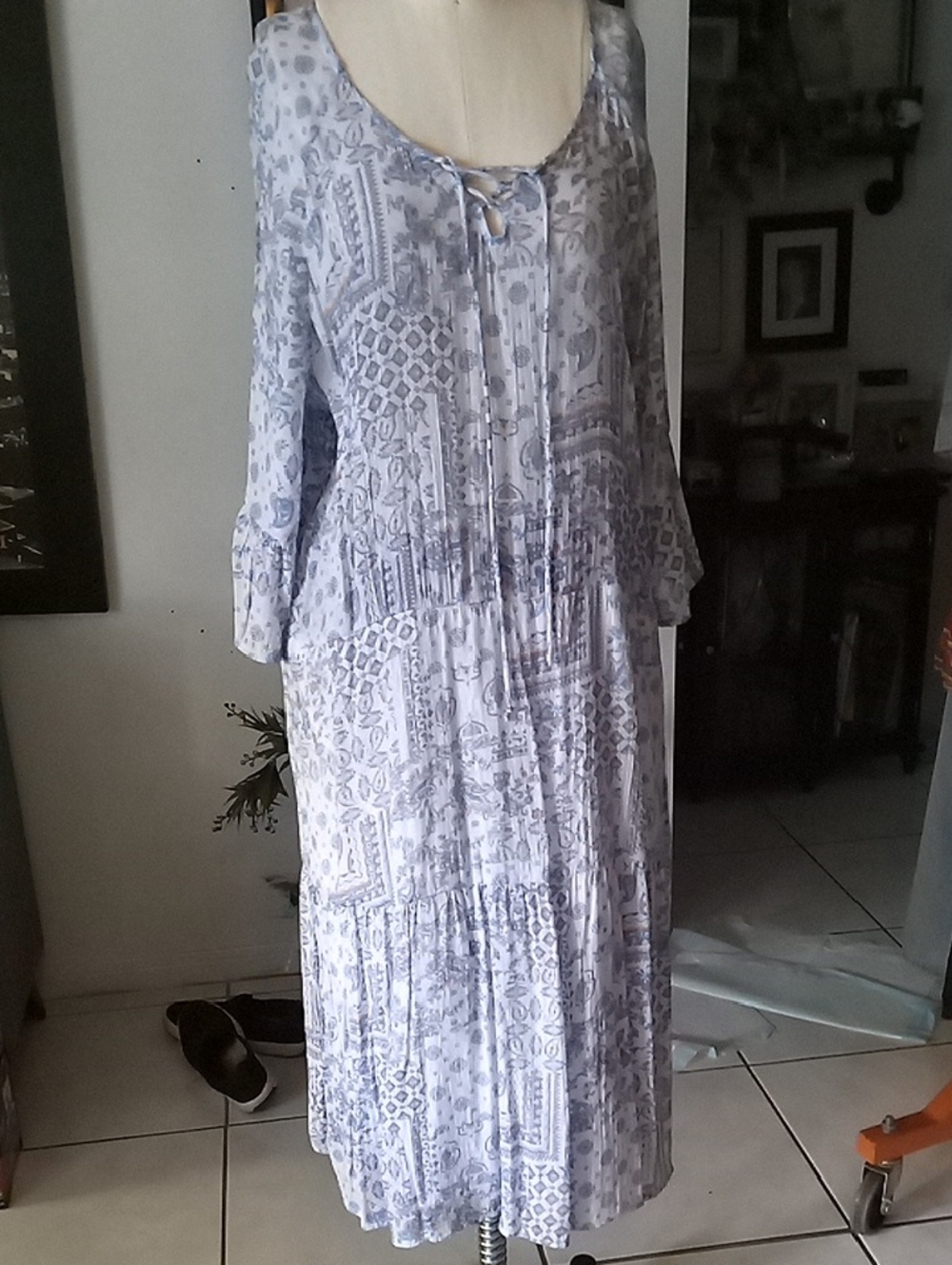 Elegant Blue Maxi Dress
